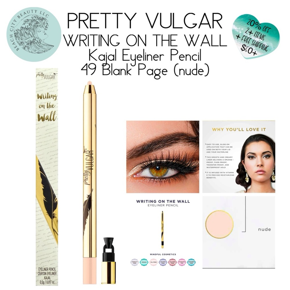PRETTY VULGAR Writing on the Wall Eyeliner Pencil 49 BLANK PAGE (nude)